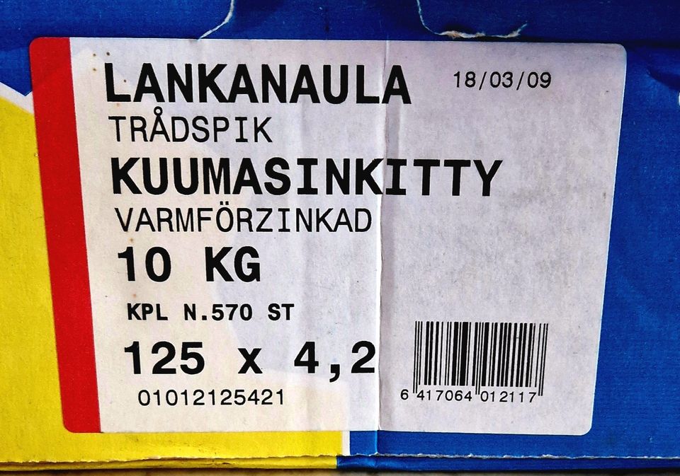 Lankanaula 125x4,2mm n.5,9kg