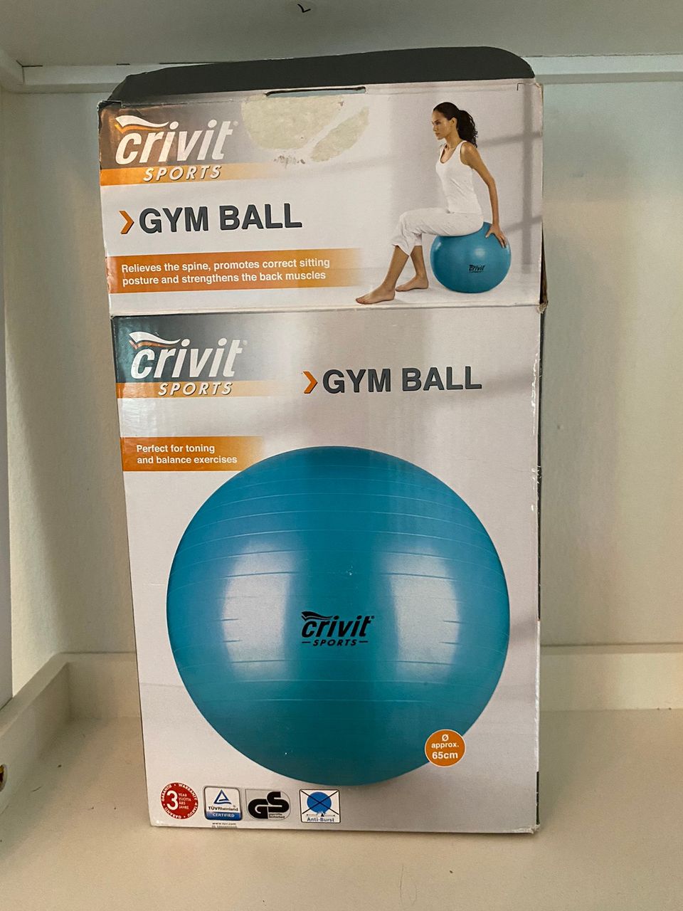 Myydään crivit Gym Ball jumppapallo