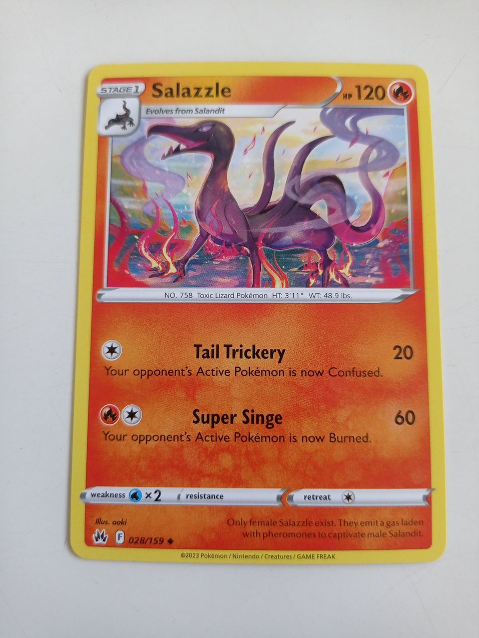 Pokemon kortti Salazzle 028/159