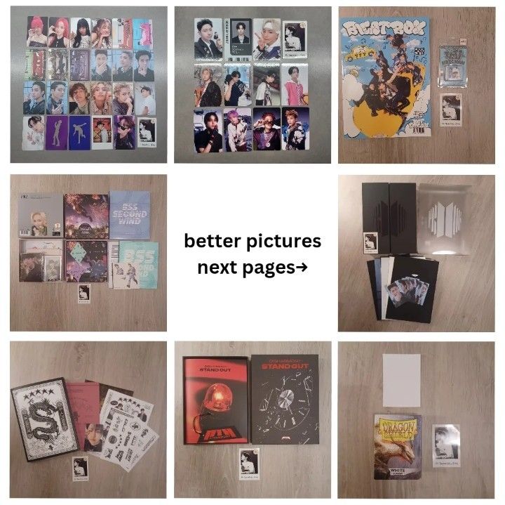Photocards and albums