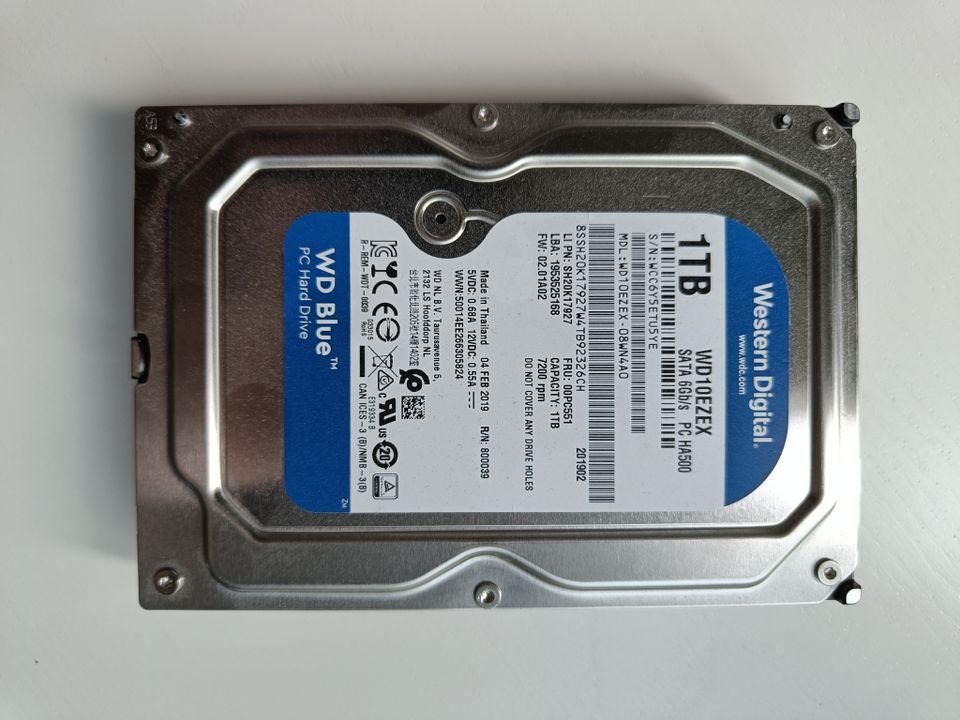 1TB HDD-kovalevy