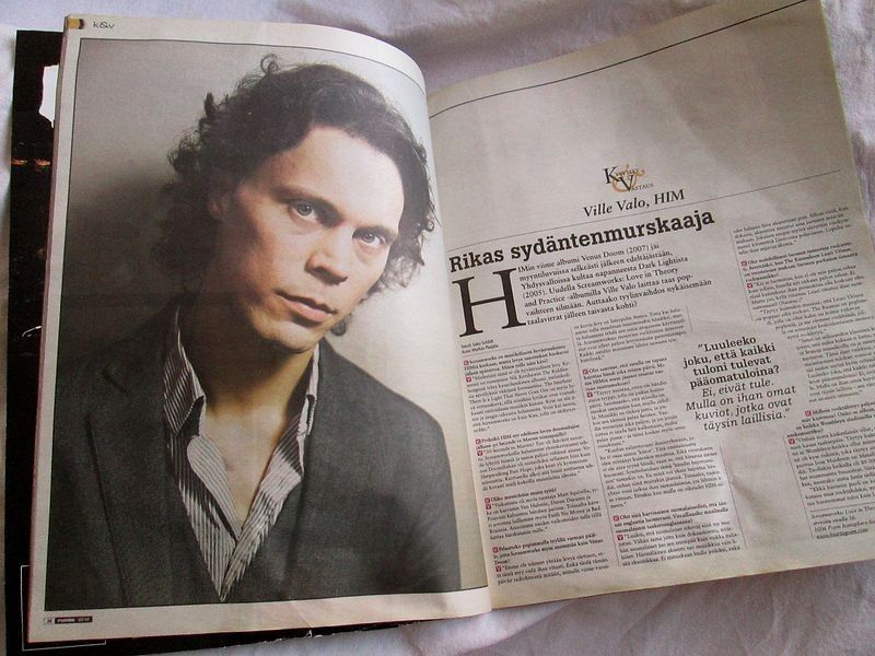 Rumba No 02/2010 TV Off, HIM, Ville Valo