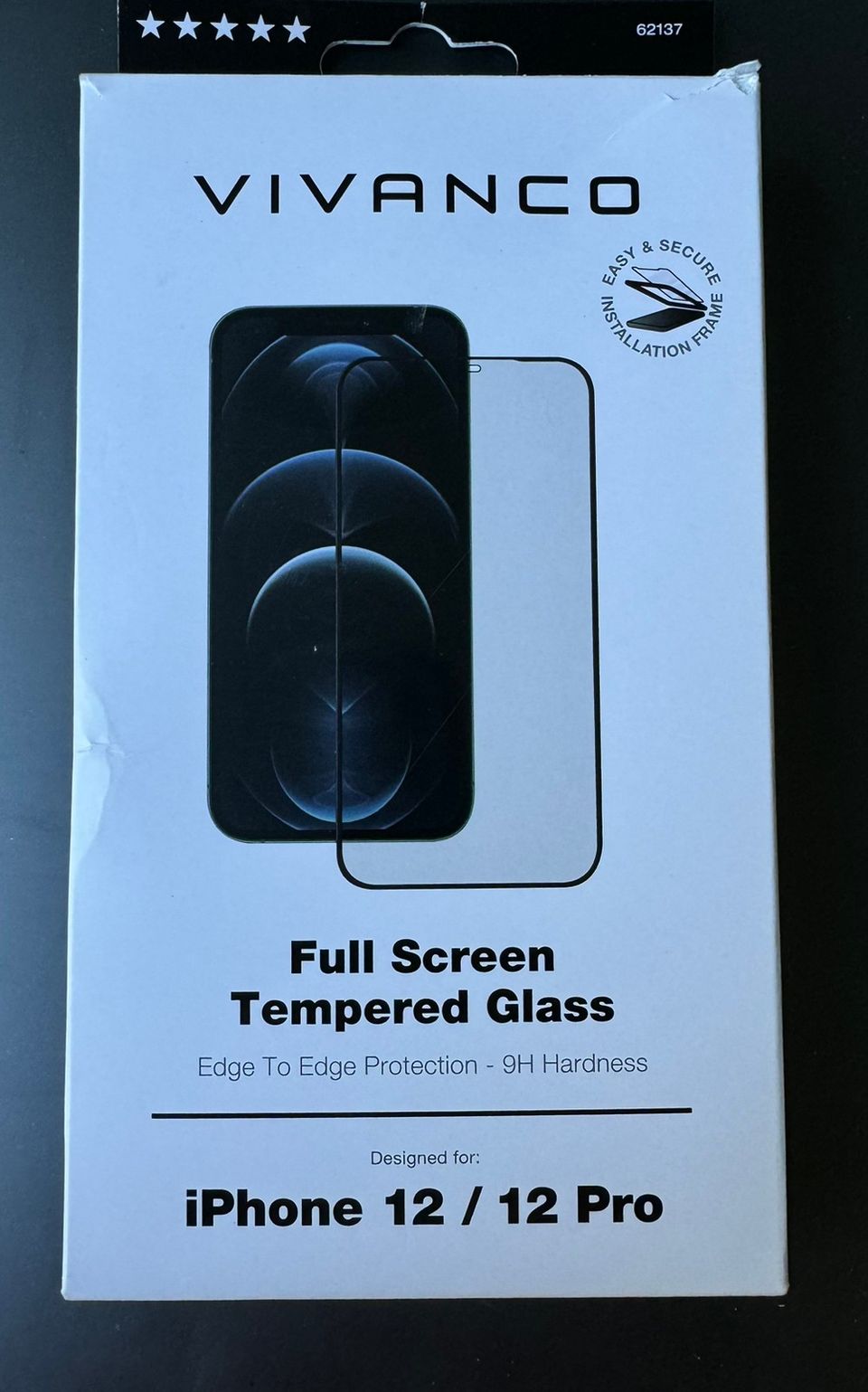 Vivanco iPhone 12/12 Pro Suojalasi Tempered Glass