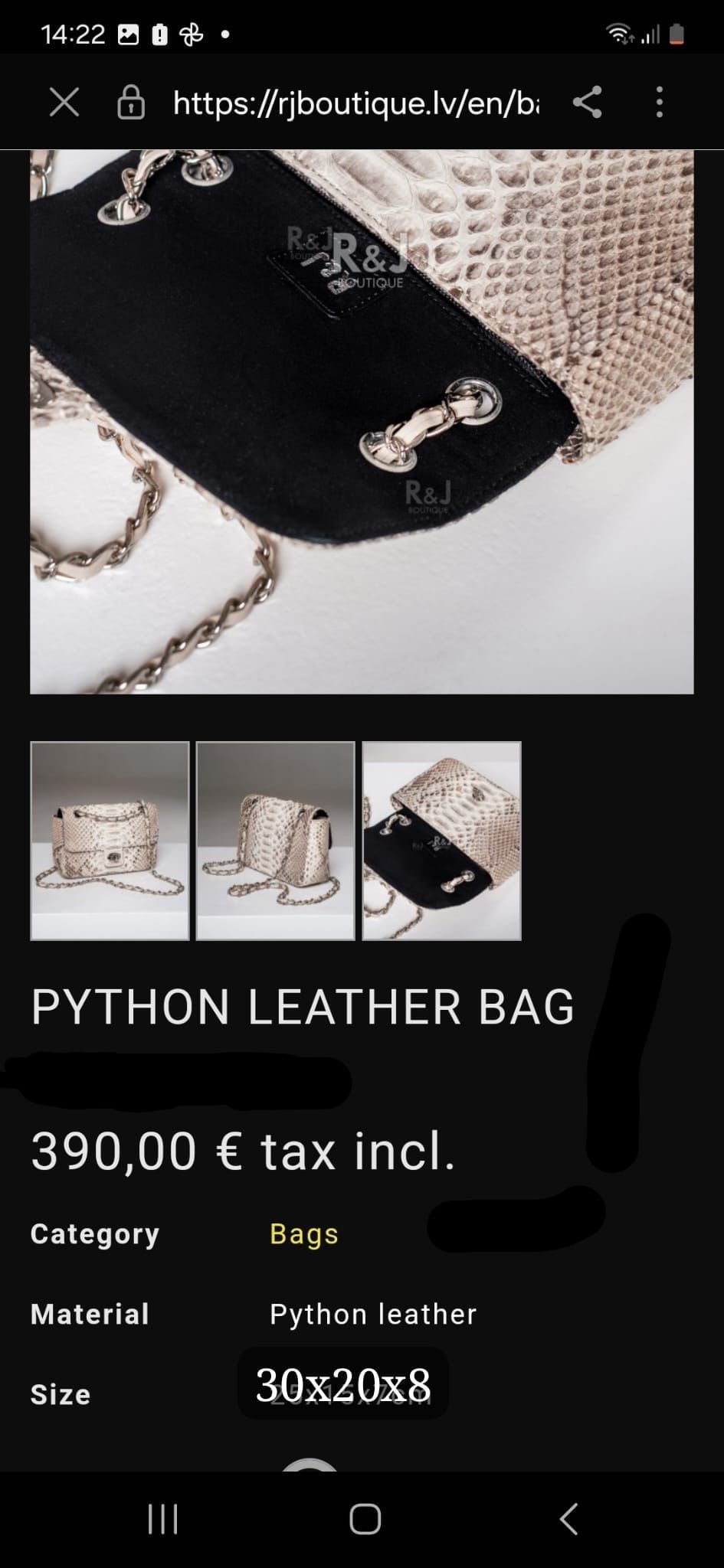 Genuine Python Bag