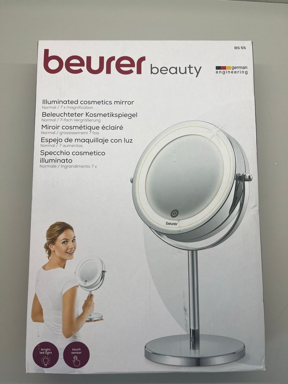 Beuer Illuminated cosmetics mirror meikkauspeili