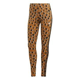 Adidas Essentials 3-Stripes Animal Print Leggings - naisten pitkät trikoot XS -