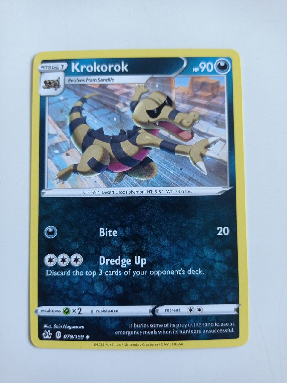 Pokemon kortti Krokorok 079/159