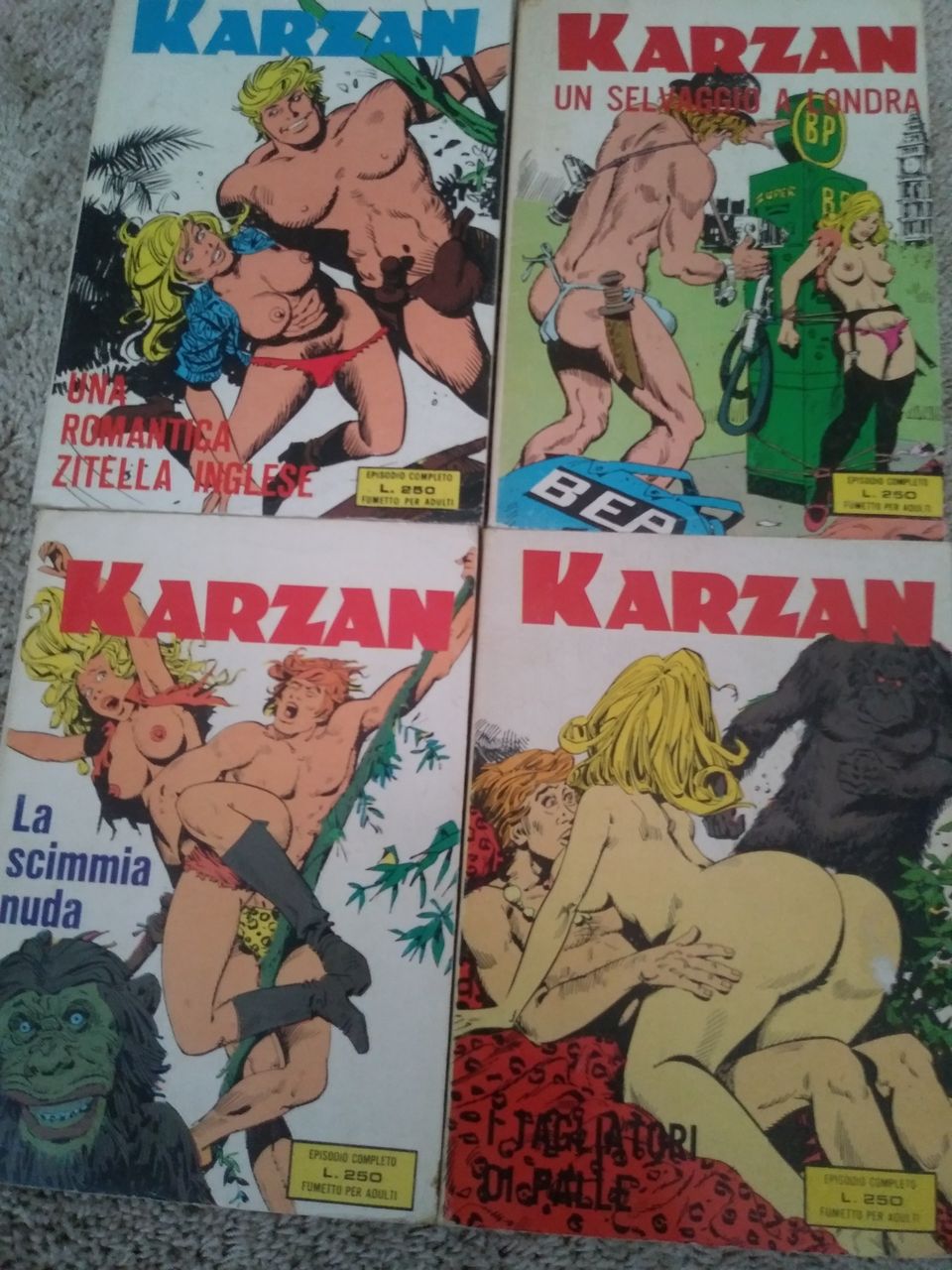 Karzan: Italian alkuperäispainokset 1975-1976.