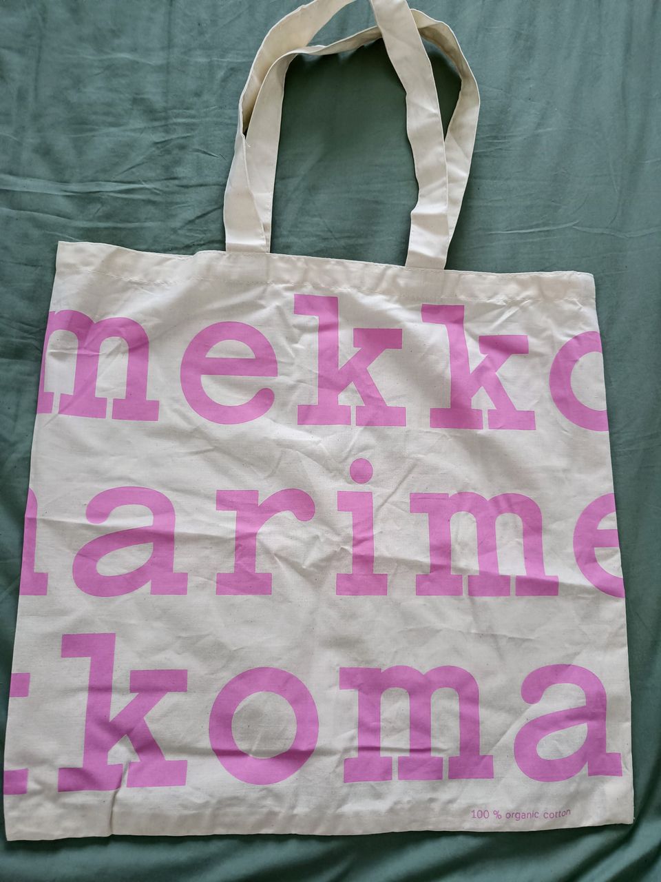 Marimekko logo kassi vaalea pinkki