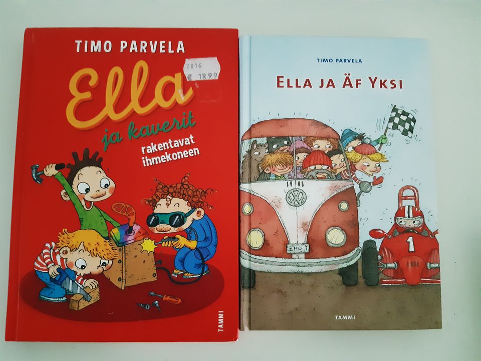 Timo Parvelan kirjat:  Ella ja kaverit sekä Ella ja Äf yksi