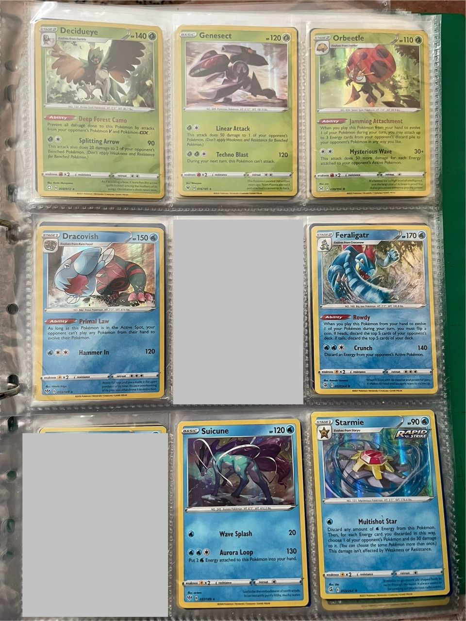 Pokemon holo kortteja 1,5€/kpl