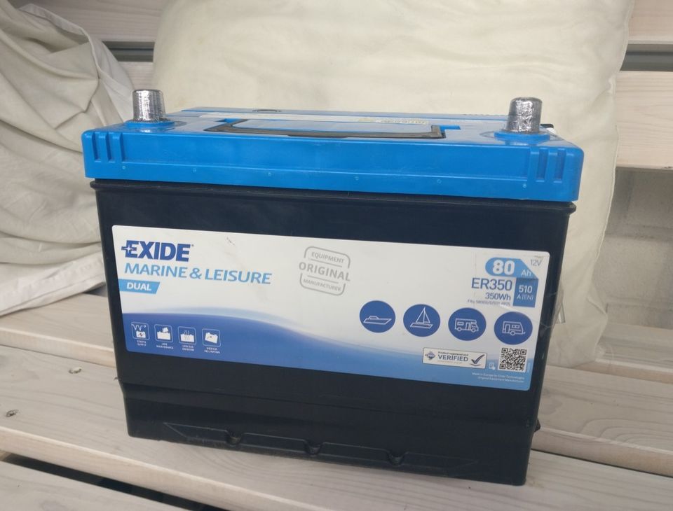 Exide Dual Marine 80Ah veneakku / vapaa-ajan akku