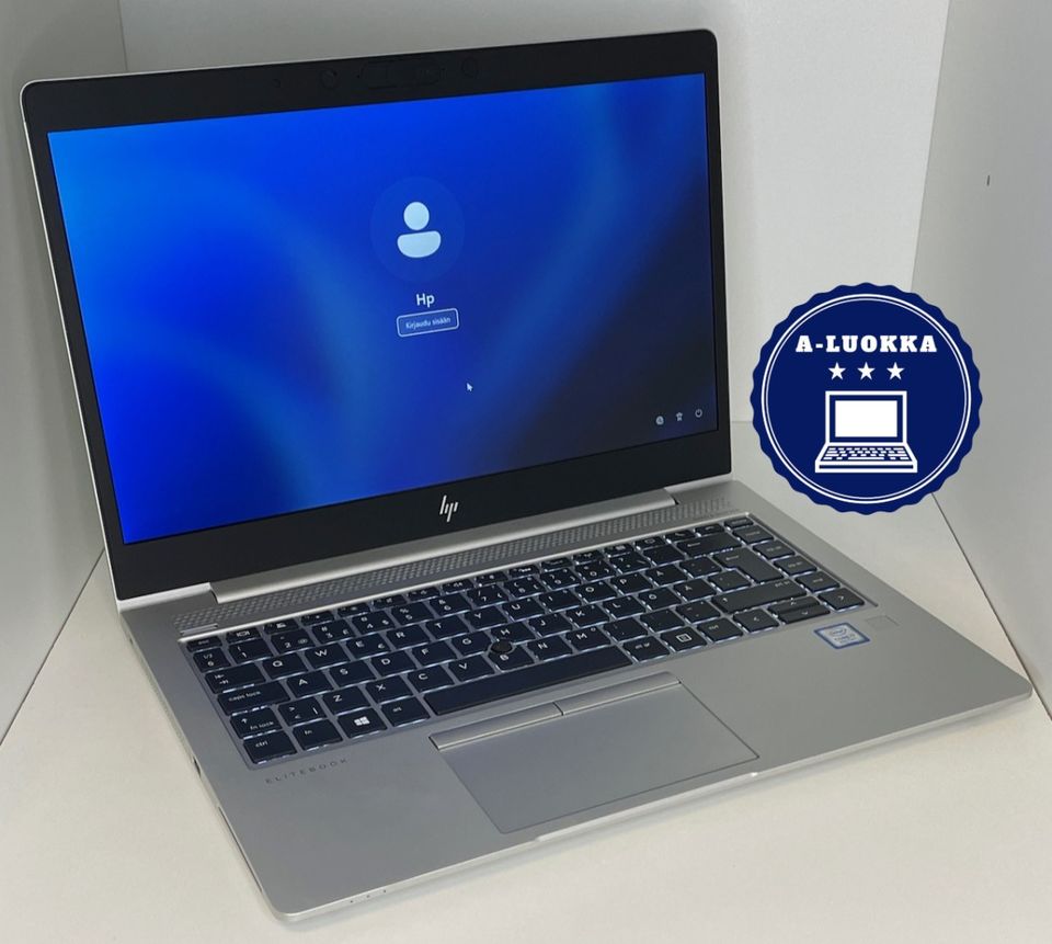 HP Elitebook 840 G5, 14.0 kosketusnäyttö [i7-8550U, 8 GB, 256 GB]