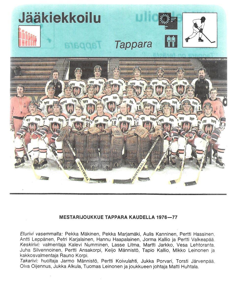 Suomipelaajat Tappata Consert Hall Kortti 1977