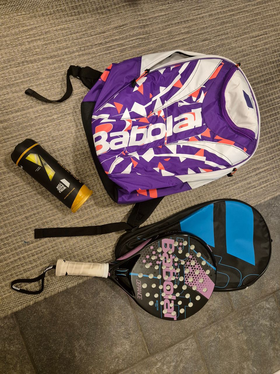 Babolat padel maila, reppu ja pallot