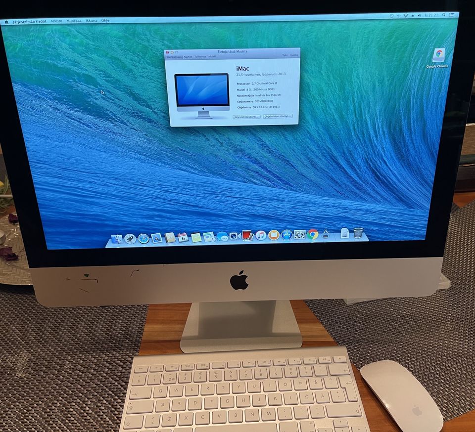 iMac 21.5" late-2013 / 2,7 GHz i5 / 8 GB + Apple Keyboard, 200€/tarjous €