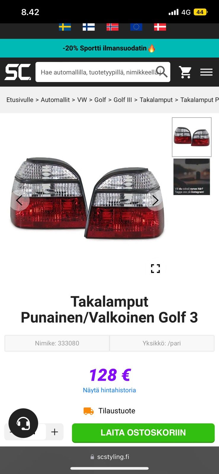 Depon takavalot mk3 golf