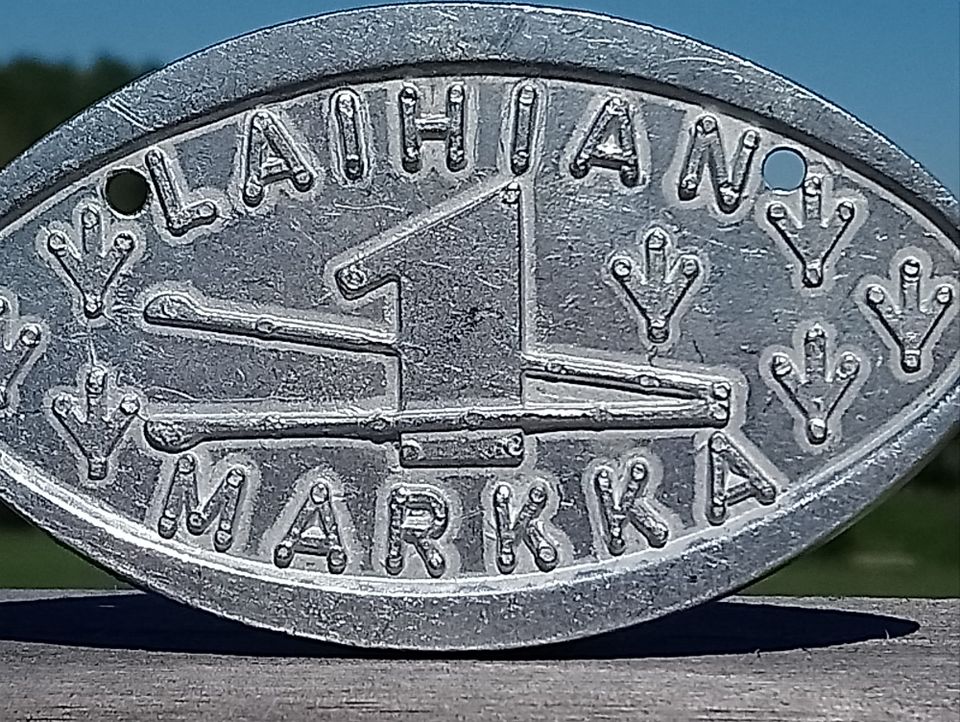 Kuuluisa Laihian Markka. Halkaisija - 120 mm.