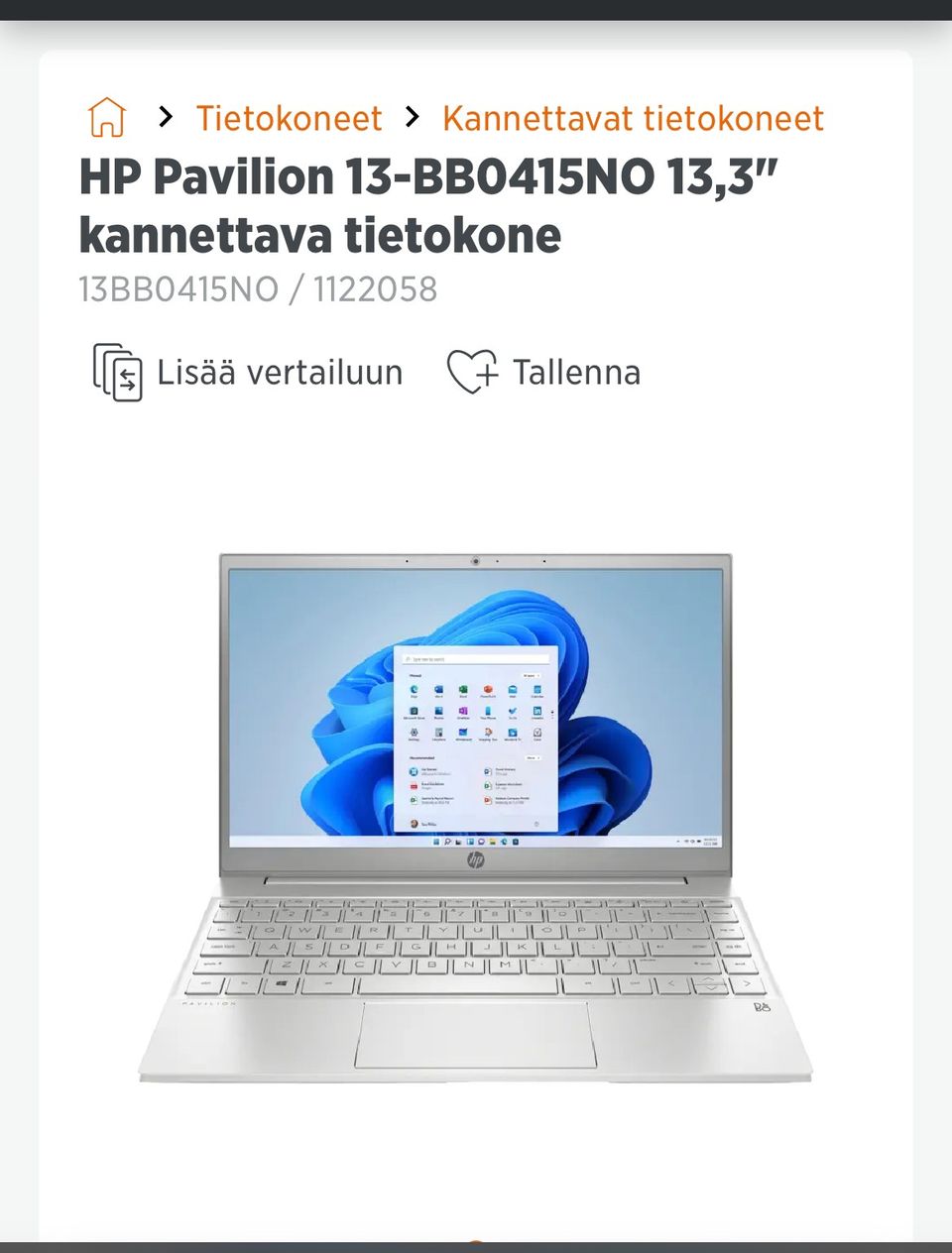 Hp pavilion kannettava