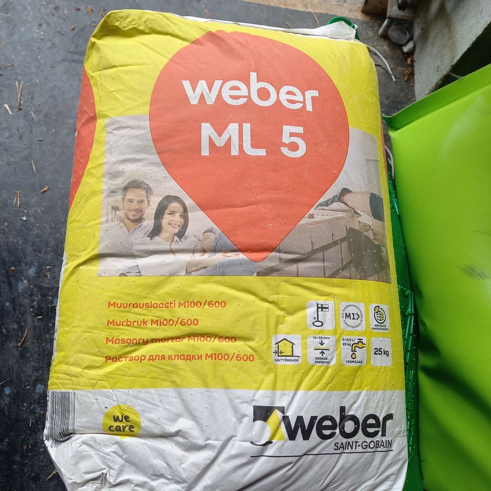 Muurauslaasti Weber ML5 25kg x4 säkkiä