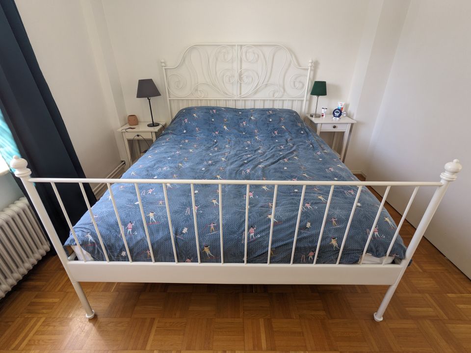 baroque sänky - White Baroque-Style Bed - Leirvik Ikea