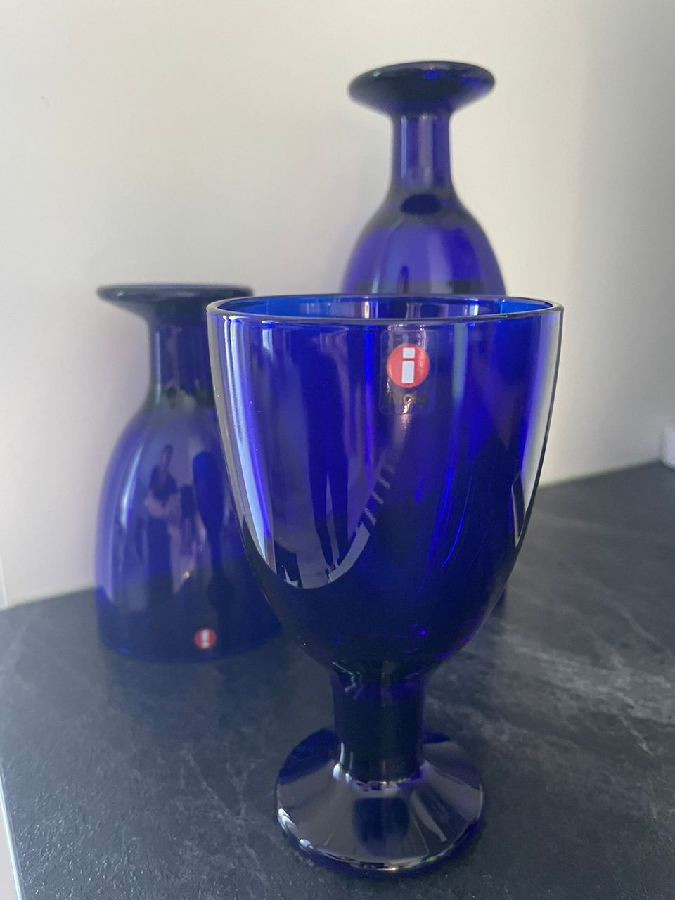 Iittala Verna viinilasi koboltti