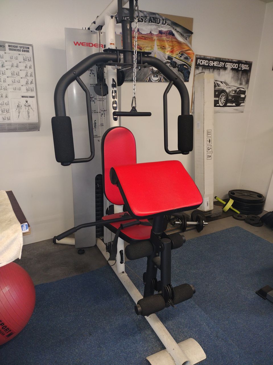 Weider Pro 4500+ penkki+ tanko+ painot