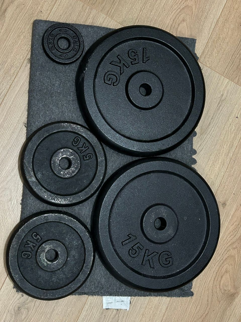 Total of 40,5 KG Weight plates