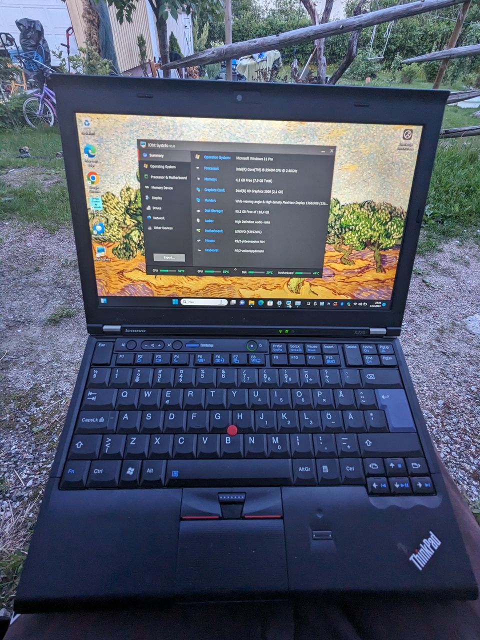 X220 + telakka