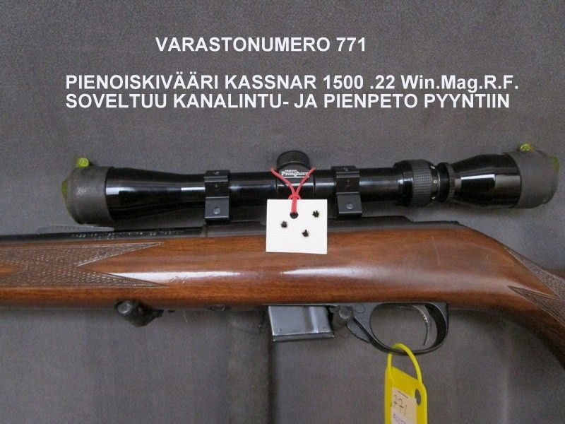 Pienkivääri Kassnar 1500 Win.Mag R.F. pienpetojen- ja kanalintujen netsästykseen