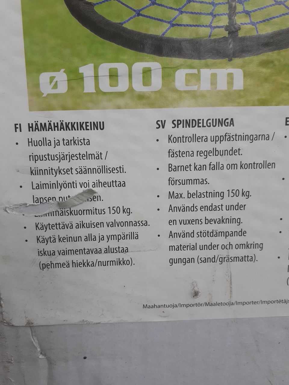 Hämähäkkikeinu 100cm