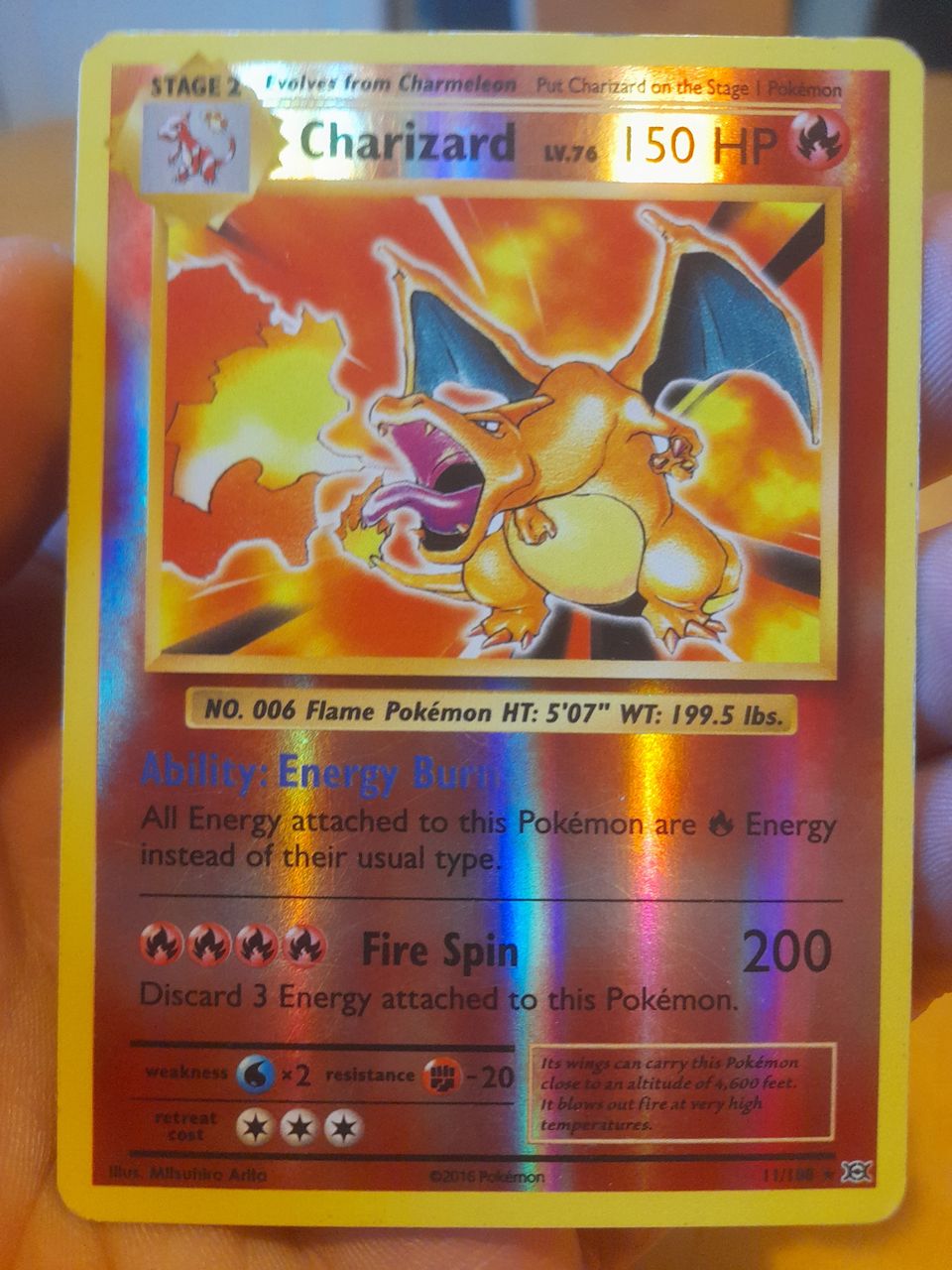 Charizard 11/108 reverse holo