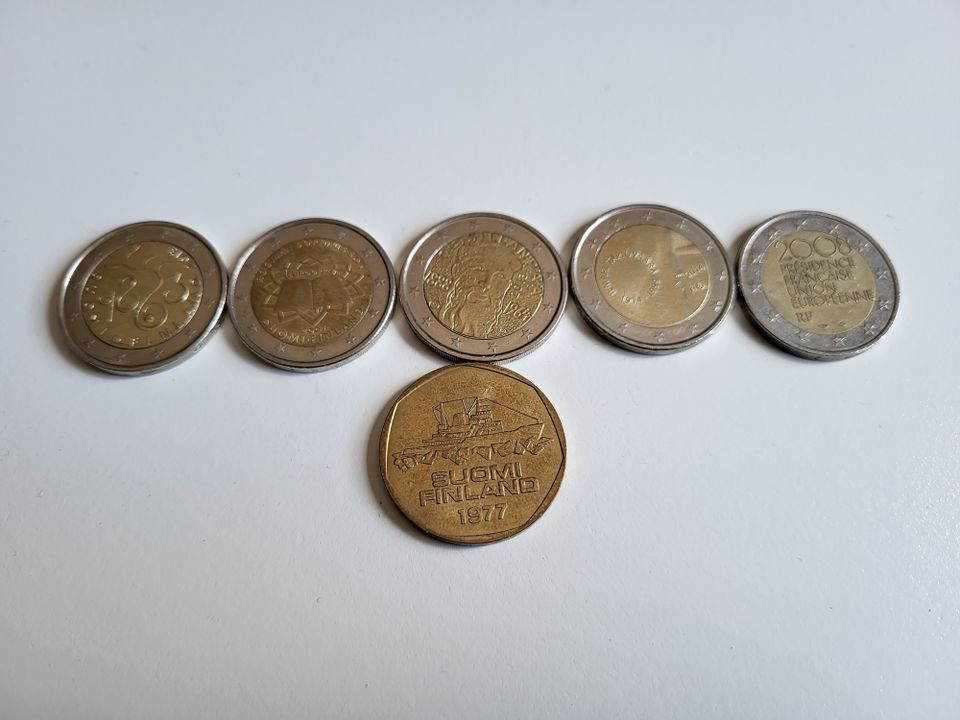 2€ erikoiskolikot sekä 5mk