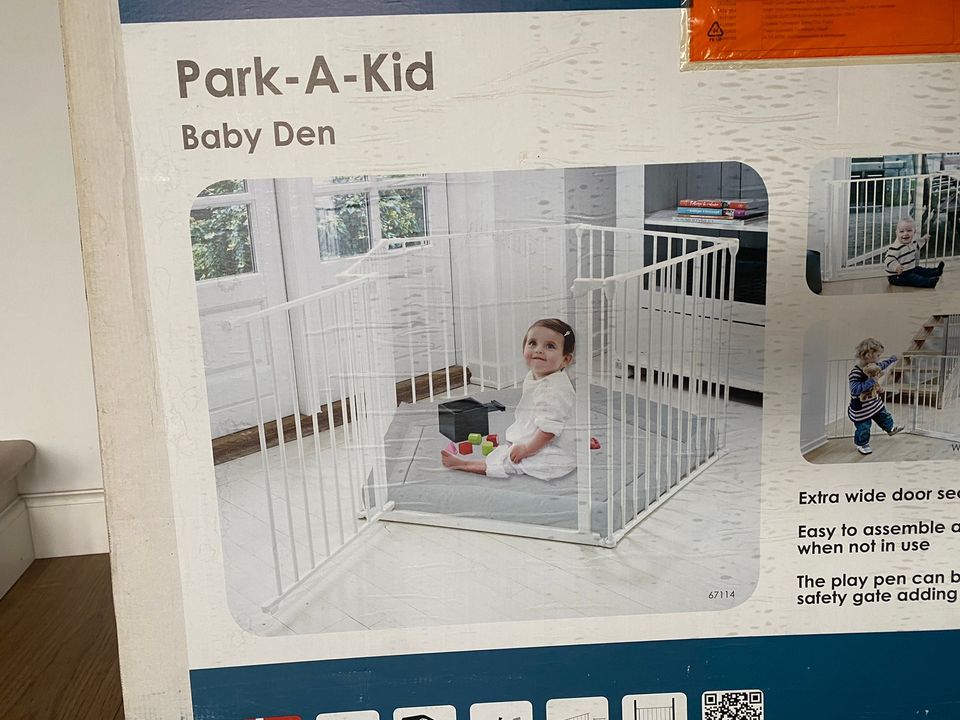 BabyDan Leikkikehä Park-A-Kid, valkoinen