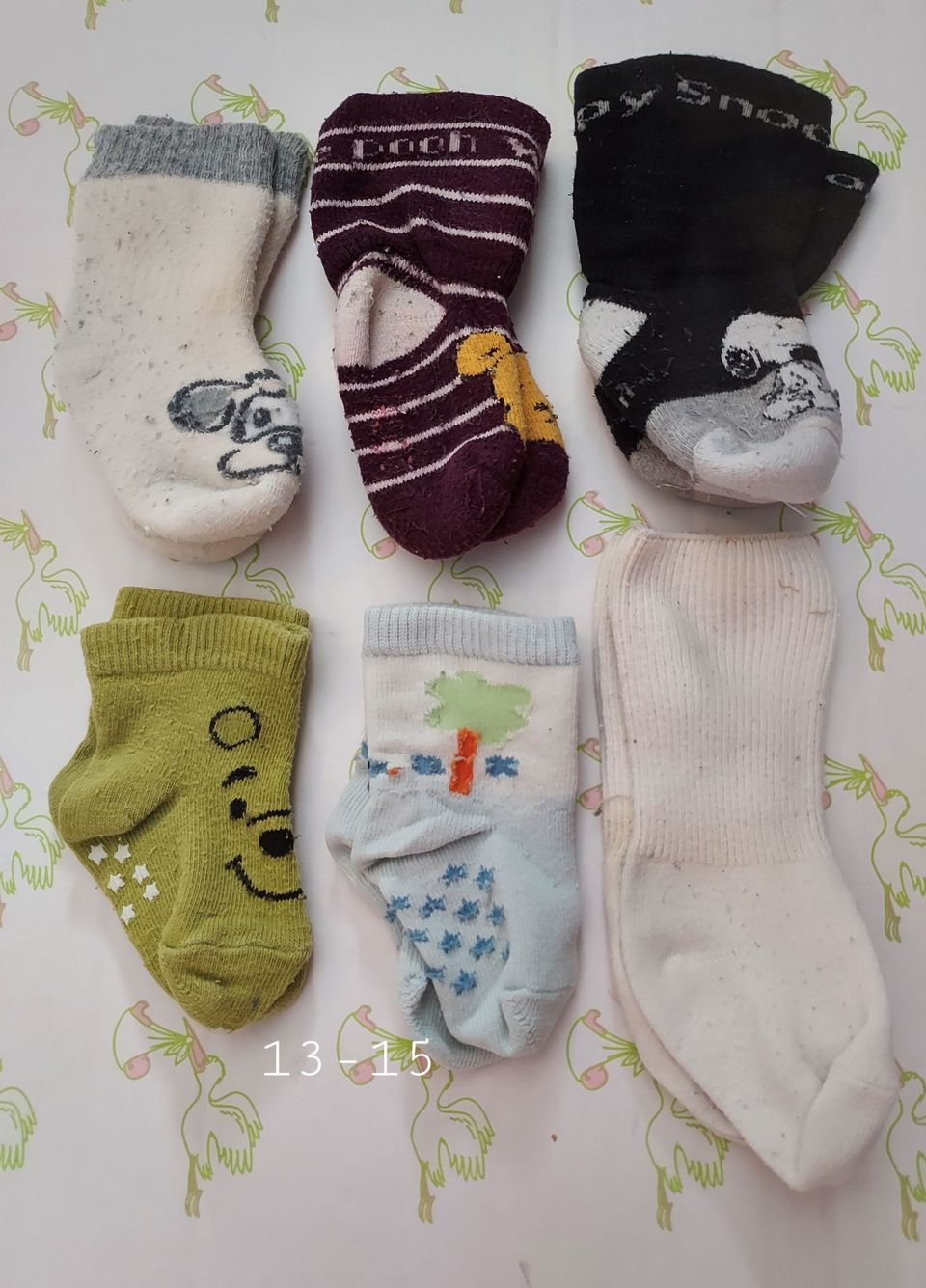 6kpl vauvan sukkia  koko 13-15