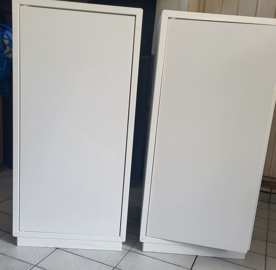 2kpl Ikea EKET kaappi+ovi+hylly, valkoinen, 35x35x70 cm