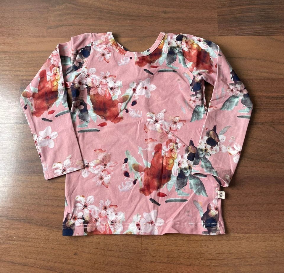 Kaiko pink blossom cross shirt 110/116cm