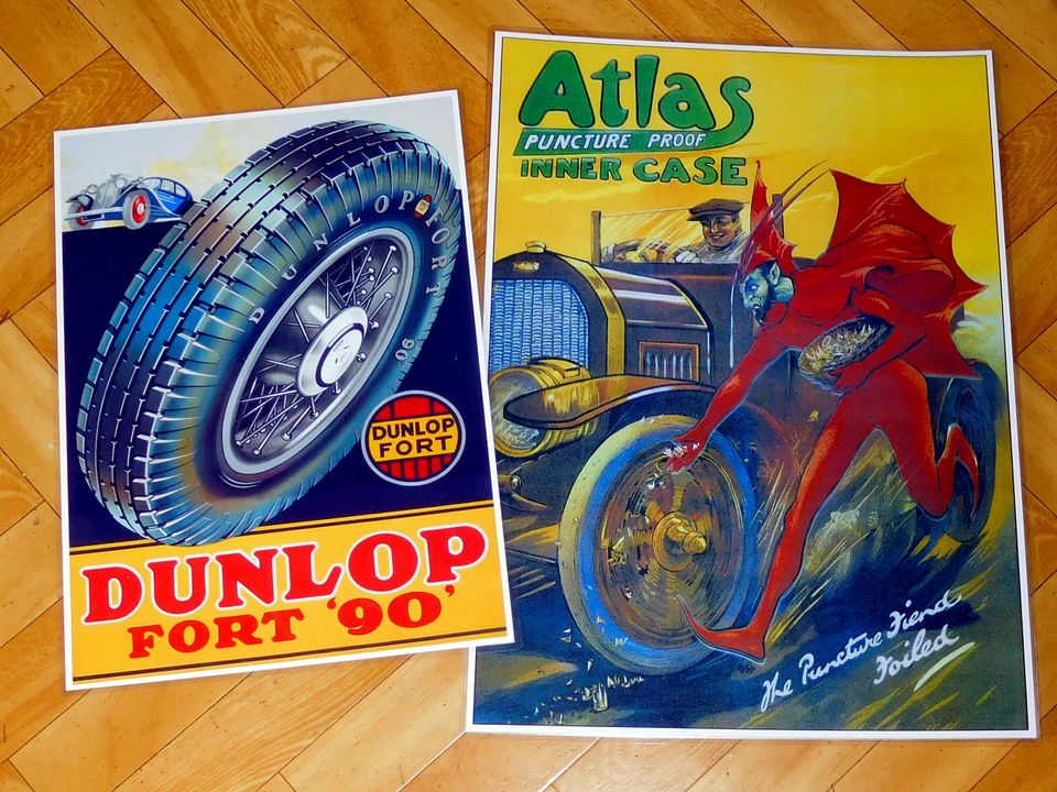 ATLAS ja DUNLOP renkaat, mainokset 1920-30 -luku