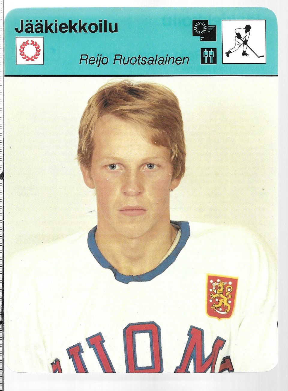 Suomipelaaja Reijo Ruotsalainen Concert Hall kortti 1980.