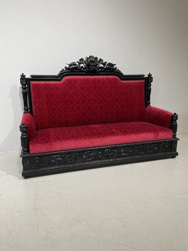 Uusbarokki salonki sohva mustaksi