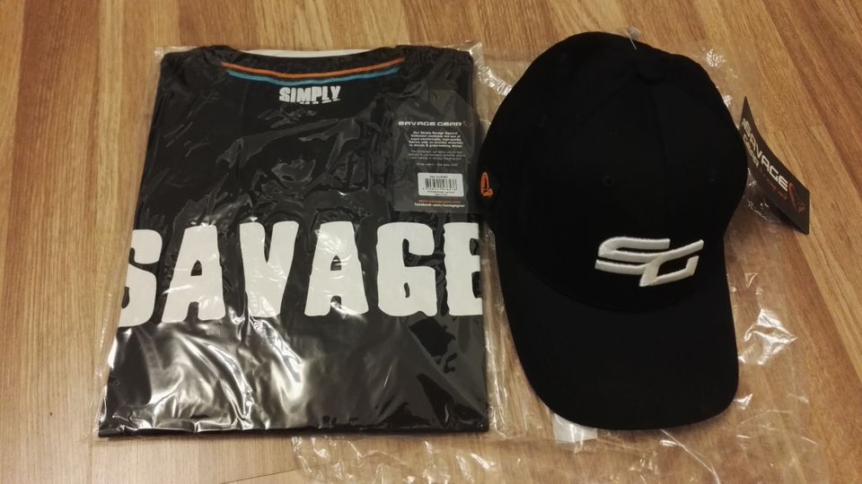 Savage Gear t-paita ja lippis