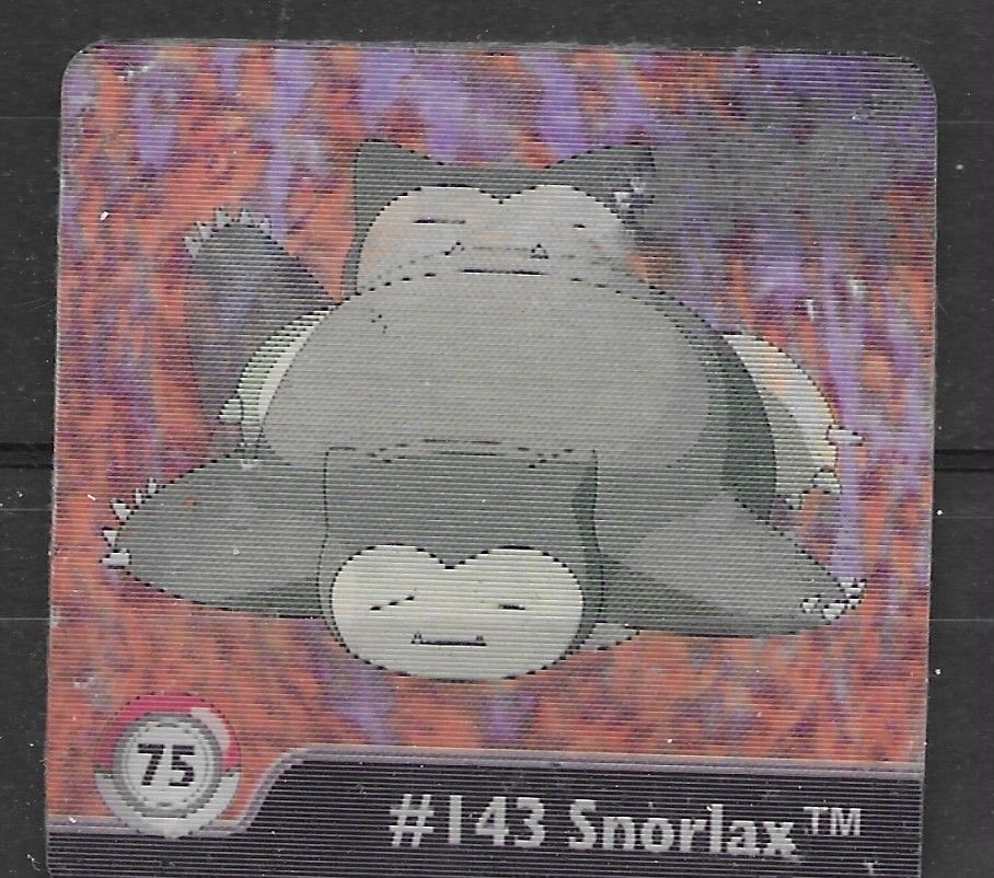 75 - #143 Snorlax - 1999 Pokemon Flipz Artbox Series One