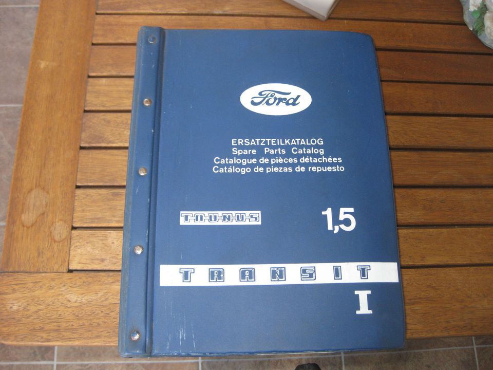 Ford Taunus Transit 1.5 tehtaan alkuperäinen varaosakirja osa II 1960-luvulta