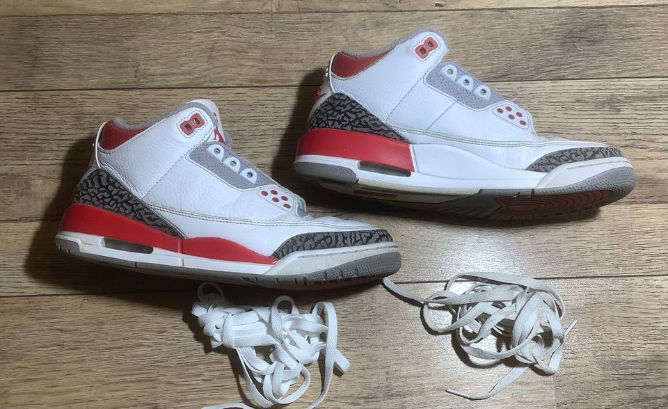 Air Jordan 3 Retro Fire Red, koko 41