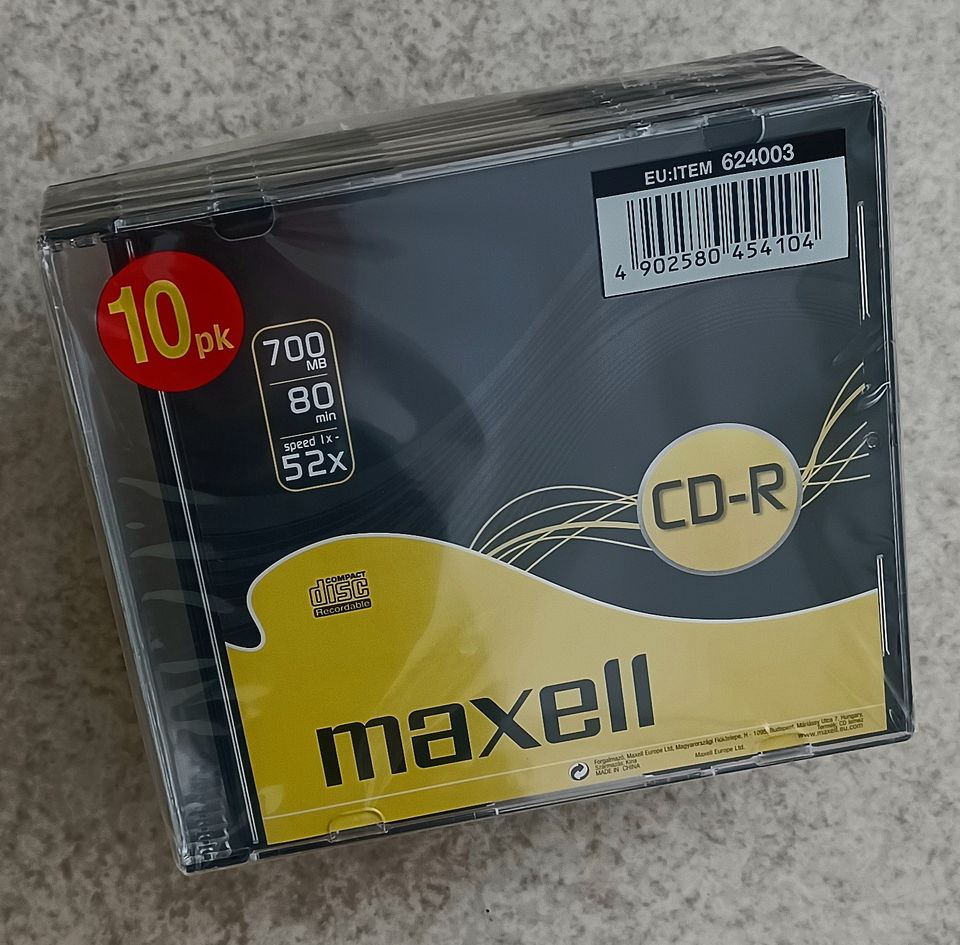 Maxwell CD-R pakkaus