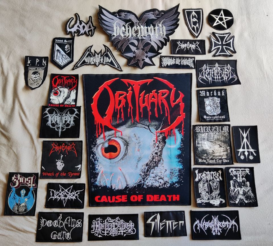 Black Death Metal patch hihamerkki