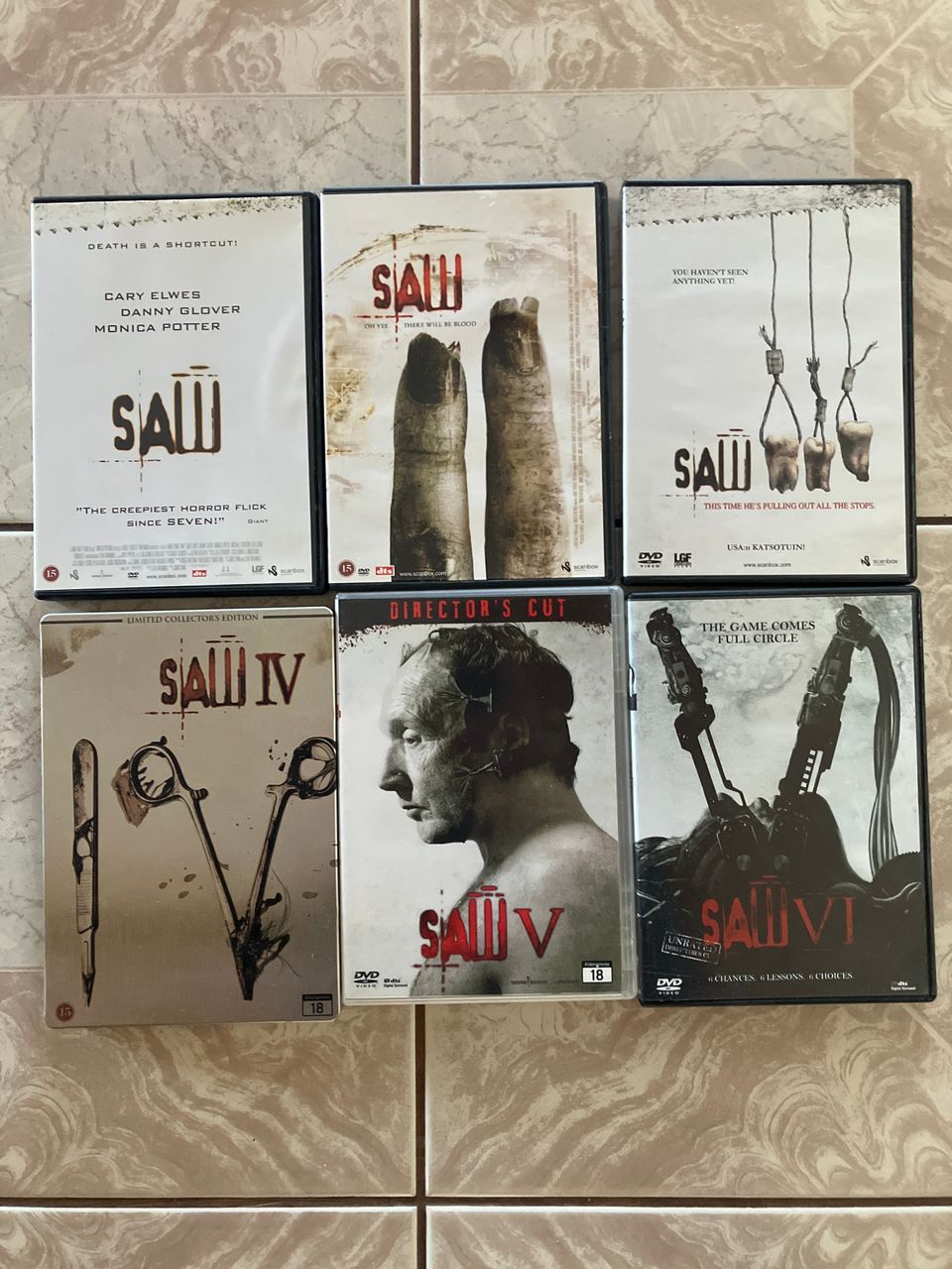 Saw 1 - 6 elokuvat