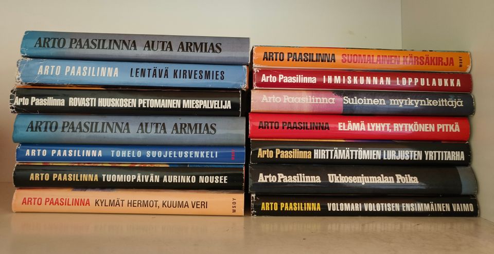 Arto Paasilinnan kirjoja, 2€/kpl