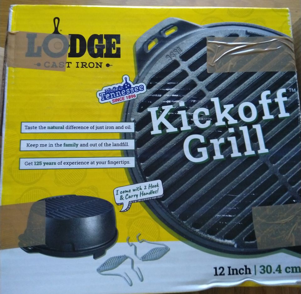 KÄYTTÄMÄTÖN Lodge cast iron kickoff grilli