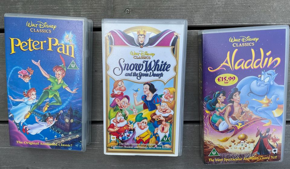 Disney VHS -movies (English)